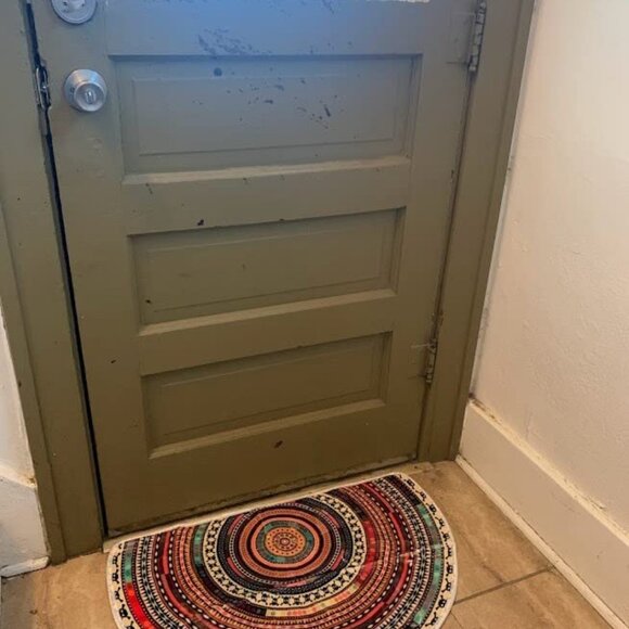Half Round Door Mat, Bathroom Floor Rug - Picture 3 of 8